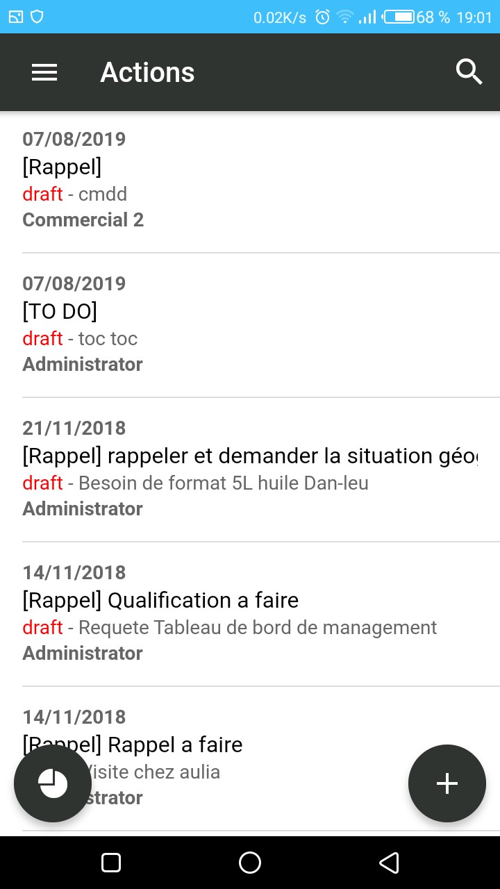 Liste Actions Commerciales